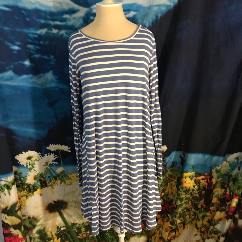 Striped long sleeve dress